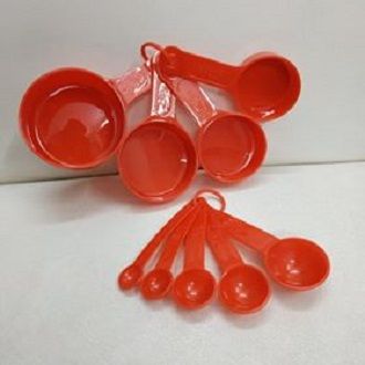 Measurement Cup Set - Dark Red Colour ( 9 PCS )