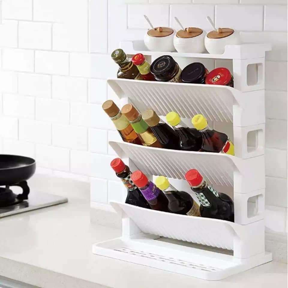Multi-layer Spice Rack Multi-Function Kitchen Storage Organizer Shelf Countertop Freestanding Jars Bottle Sauce Seasoning Holder-1