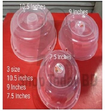 3 Pieces MICROWAVE 3 Size FOOD COVER / Plate Cover Splatter Guard Non Stick Plastic Clear Dish Lid