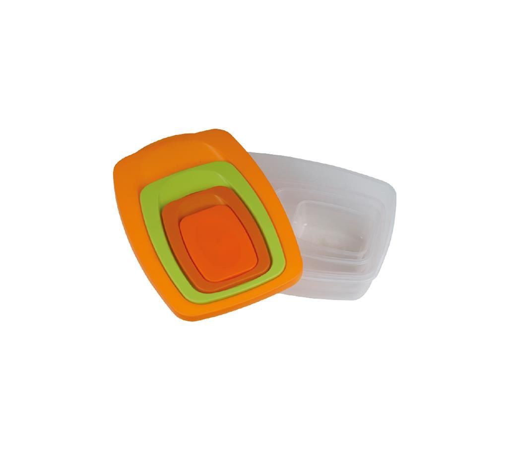 78506-11 Rainbow Food Box Rectangular-4Pcs Set