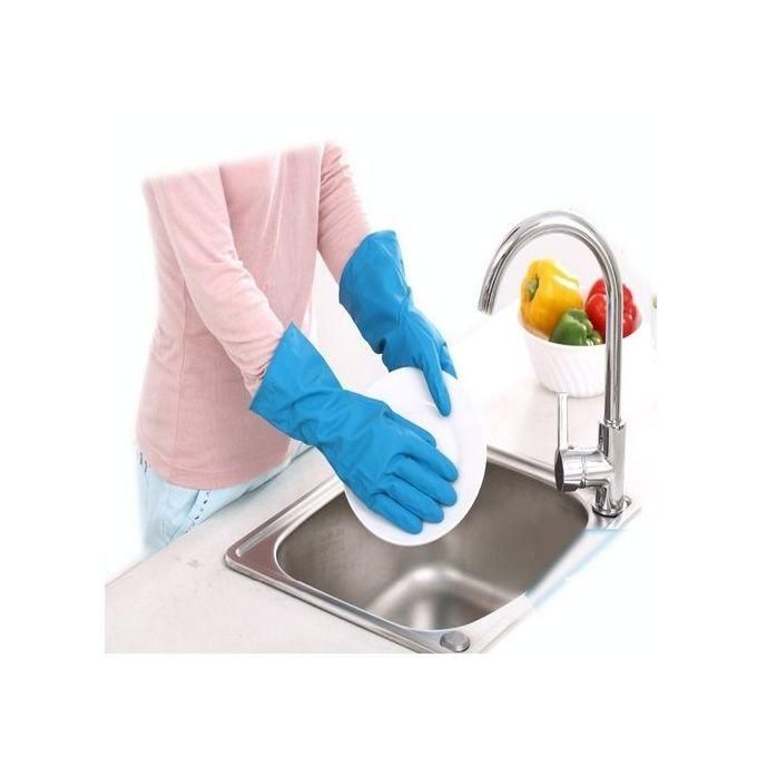 Half Hand Kitchen Gloves One Pair - Blue