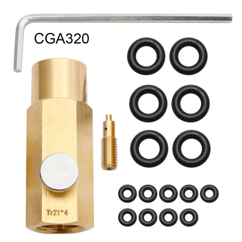 TR21-4 to CGA320/W21.8 Cylinder Refill Adapter Soda Maker Tank Connection Kit