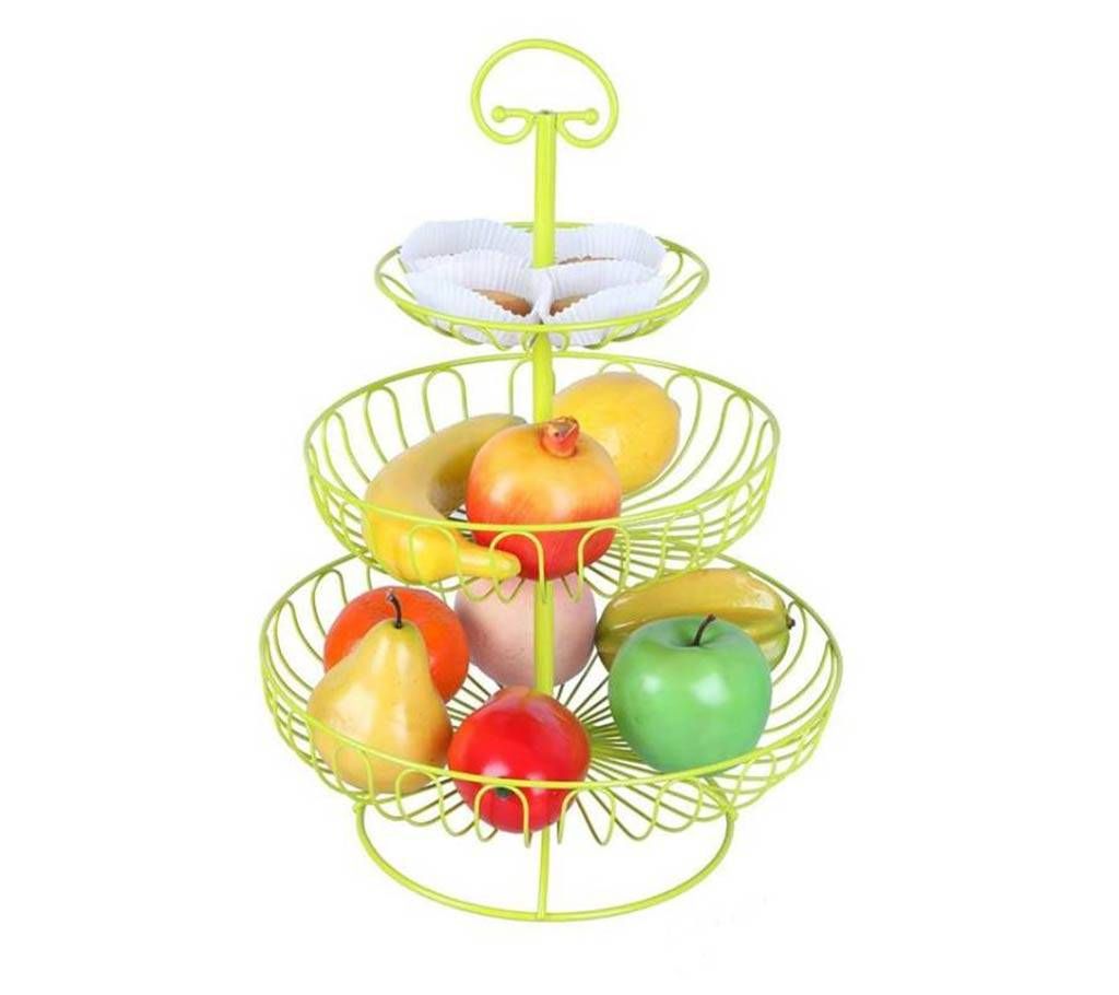 Full metal body 3 layer fruit basket