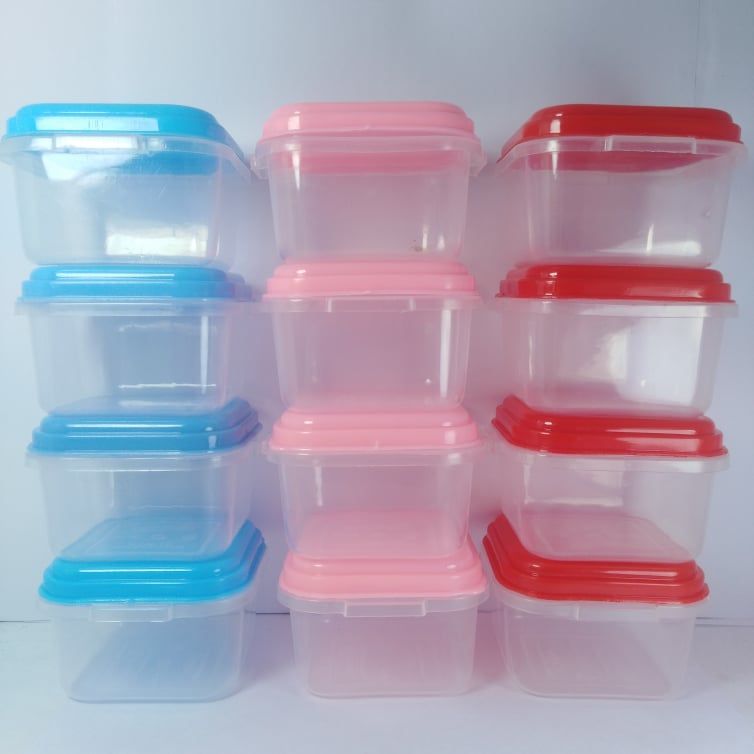 Square Shaped Plastic Mini Box 12 Pieces