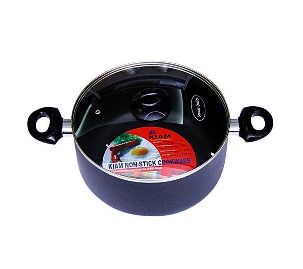 Kiam Nonstick Casserole with Glass Cover - 36cm