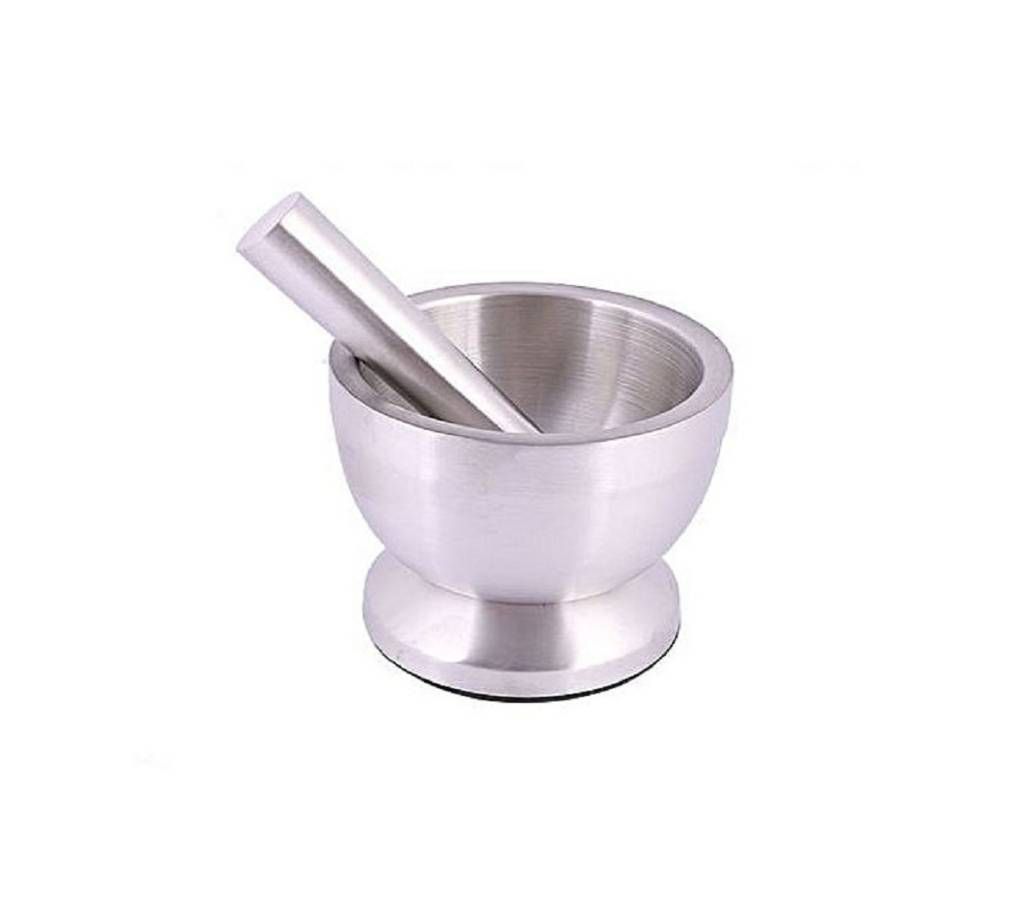 Stainless Steel Mortar and Pestle - Silver