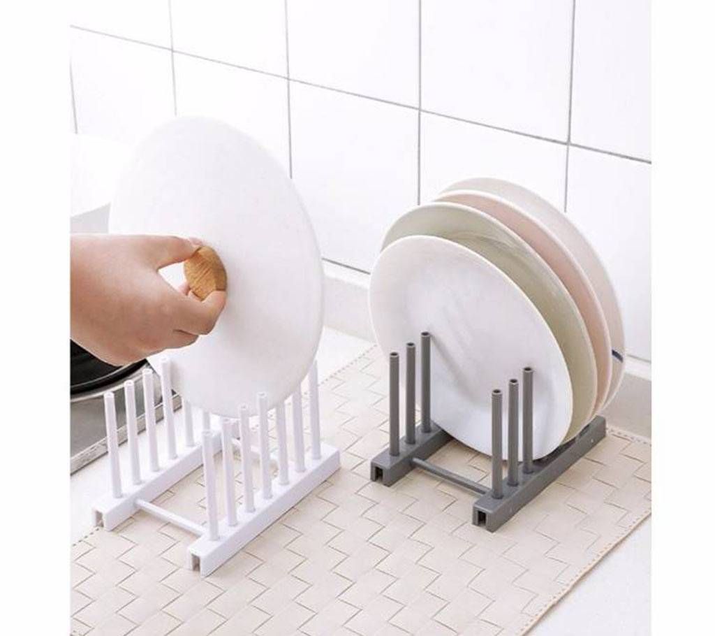 Plate Stand Rack Kitchen Plate Holder Storage Shelf Kitchen Organizer