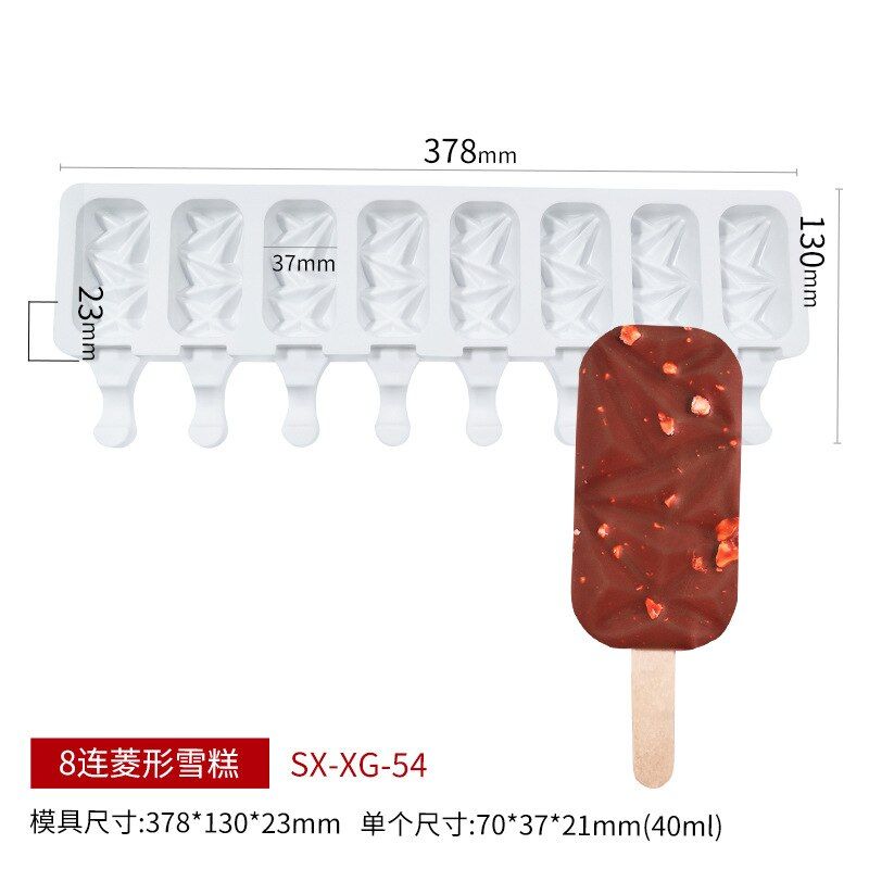Silicone Popsicle Mold Silicone Mold Chocolate Ice cream mold Makers Silicone Molds or ice cream  ice mold popsicle sticks