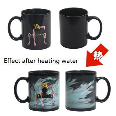 Japan Cartoon Luffy ZORO ONE PIECE Mugs With Cover Pure Color Thermos Mugs Cup Kitchen Tool Gift