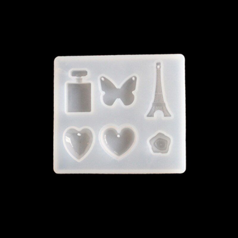 DIY mirror silicone mold transparent UV resin combination mold pendant jewelry accessories