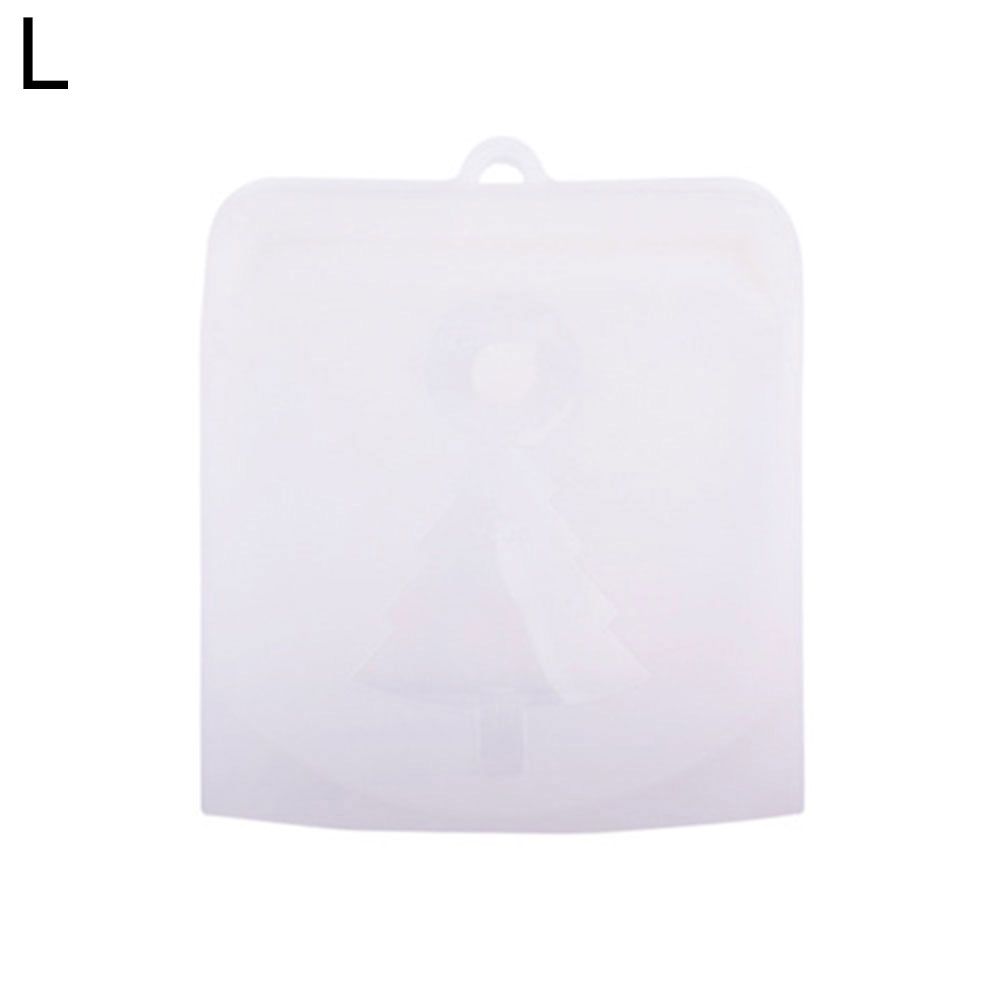 Semi Transparent Self-Sealed Silicone Kitchen Fridge Food Storage Bag Organizer