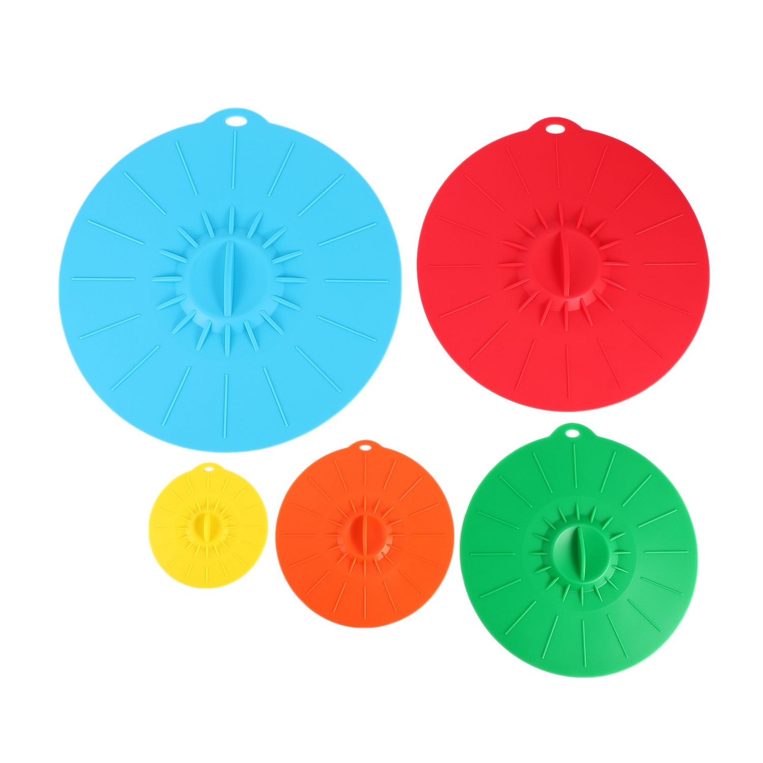 Individual Set of 5 silicone Microwave bowl cover cooking pot pan lid Cover-Silicone food wrap cooking tools kitchen utensil Exquisite Product
