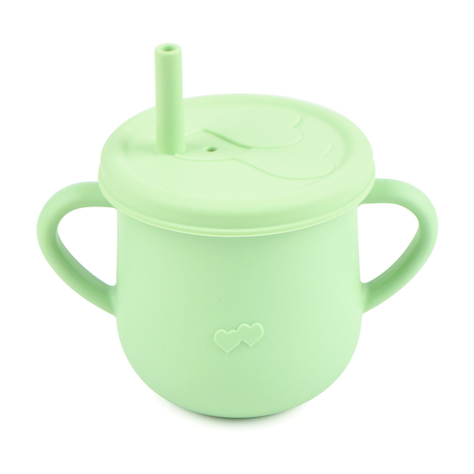 Water Cup Soft Leakproof Silicone Baby Straw Feeding Drinking Glass for Home