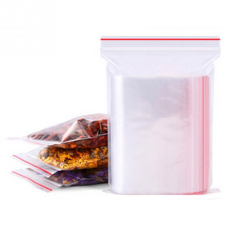 100pcs Transparent Package PE Plastic Candy Bag Self Adhesive Pocket Seal Pouch hot sell