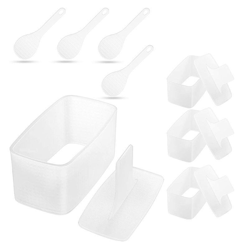 Mold Sushi Making Kit with Small Rice Paddle Sushi Mold Rice Ball Maker for Home Restaurant
