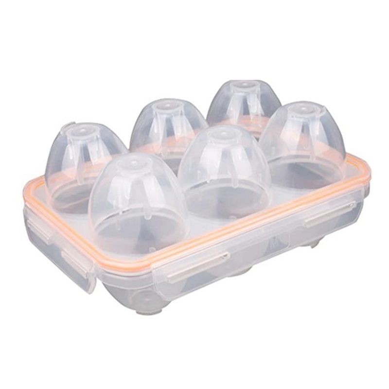 Portable Camping Shockproof and Leakproof 6 Eggs Carrier Container Case Eggs Carrier Holder Egg Storage Box Case