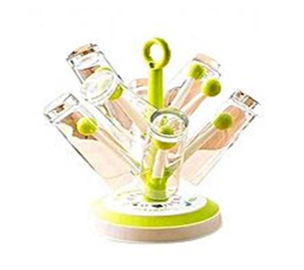Child's & Mom's Glass Stand - Green