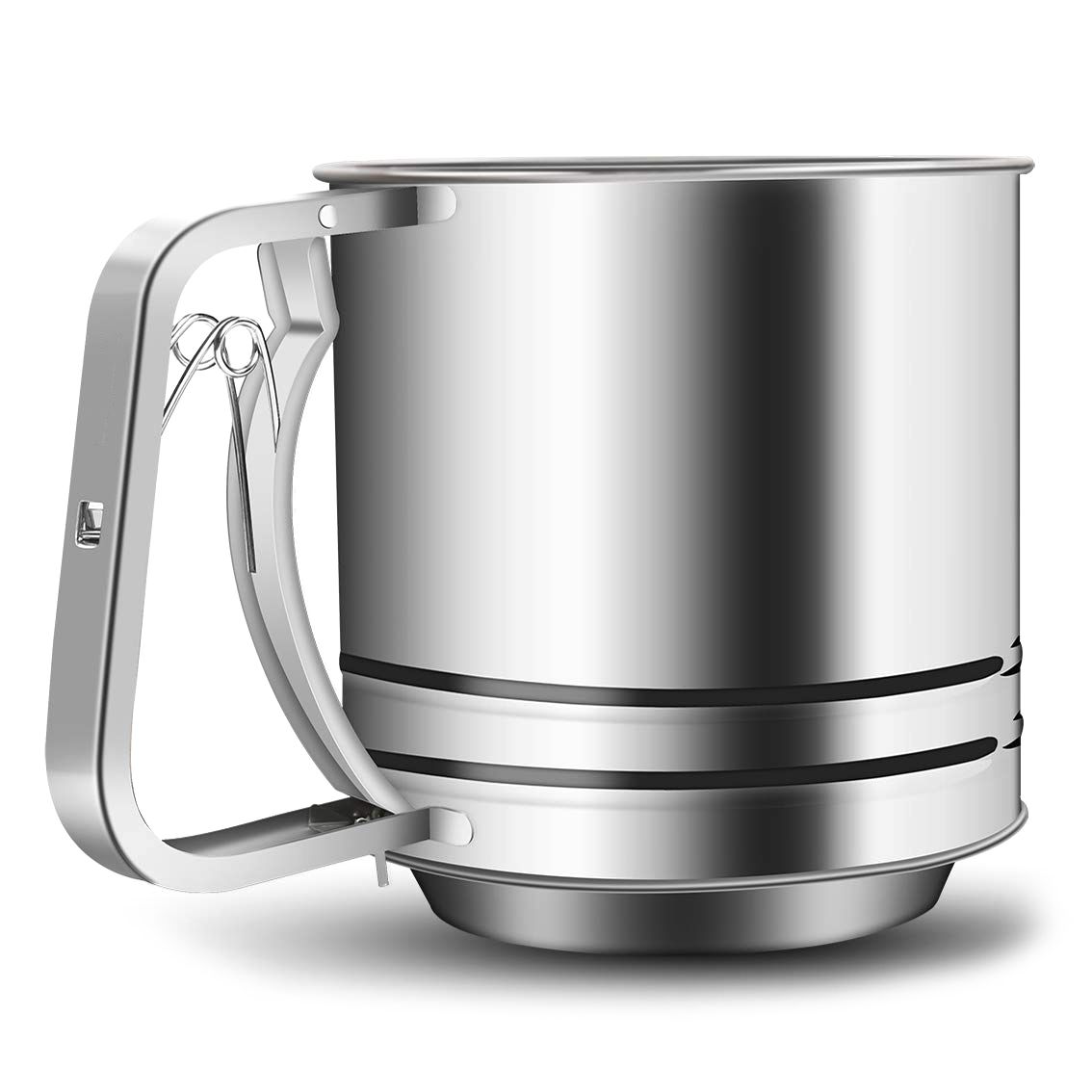 Individual Stainless Steel Flour Sifter Large Baking Sieve Cup for Powdered Sugar Exquisite Product