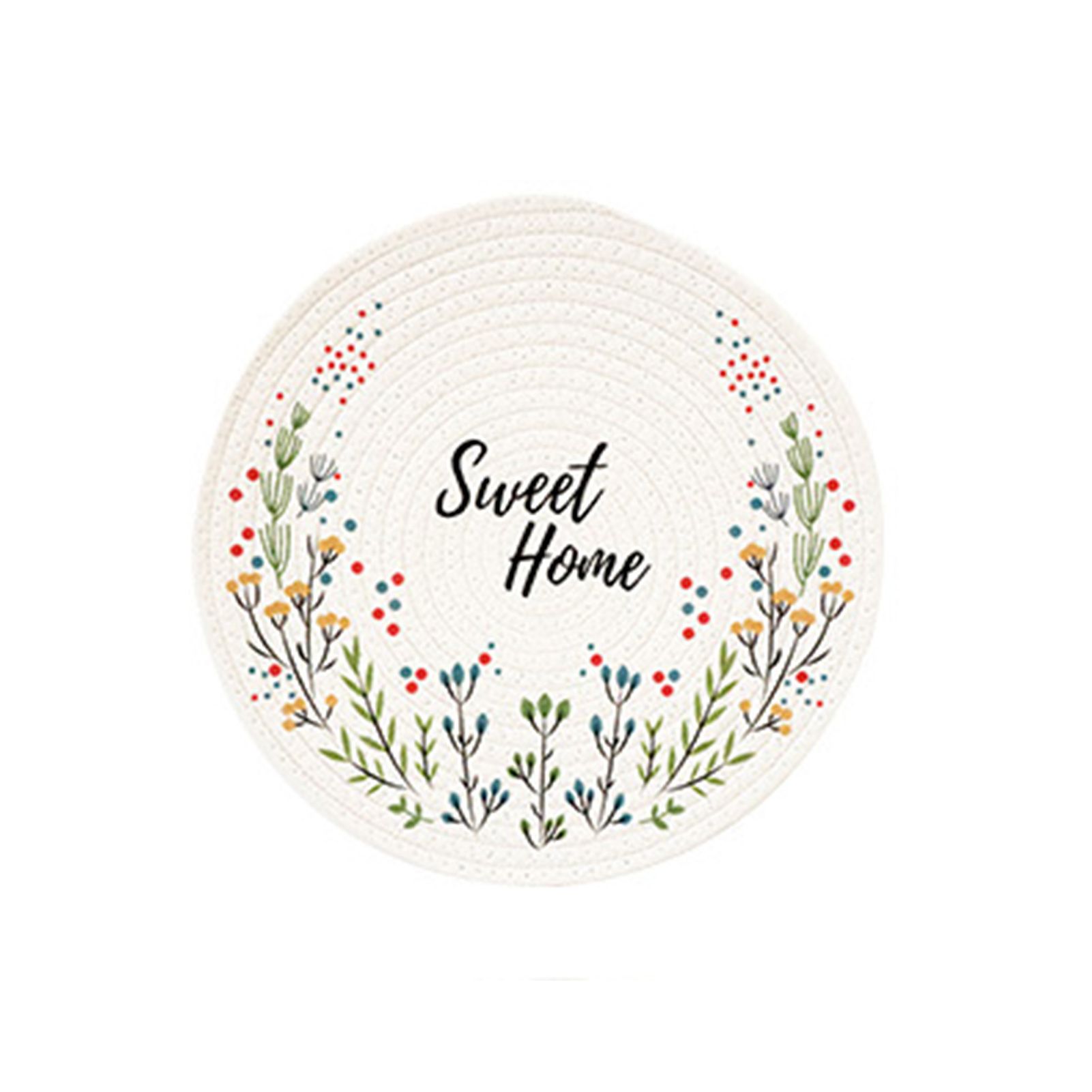 Pot Holder Heat-resistant Sweet Home Letters Printed Coaster