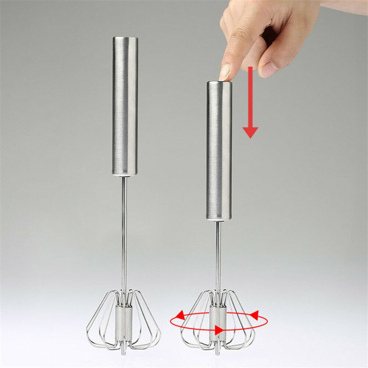 Creative Mini Cool Egg Beater Hand Pressing Rotary Semi-Automatic Eggbeater Milk Shake Drink Whisk Mixer Stirrer Kitchen Tools