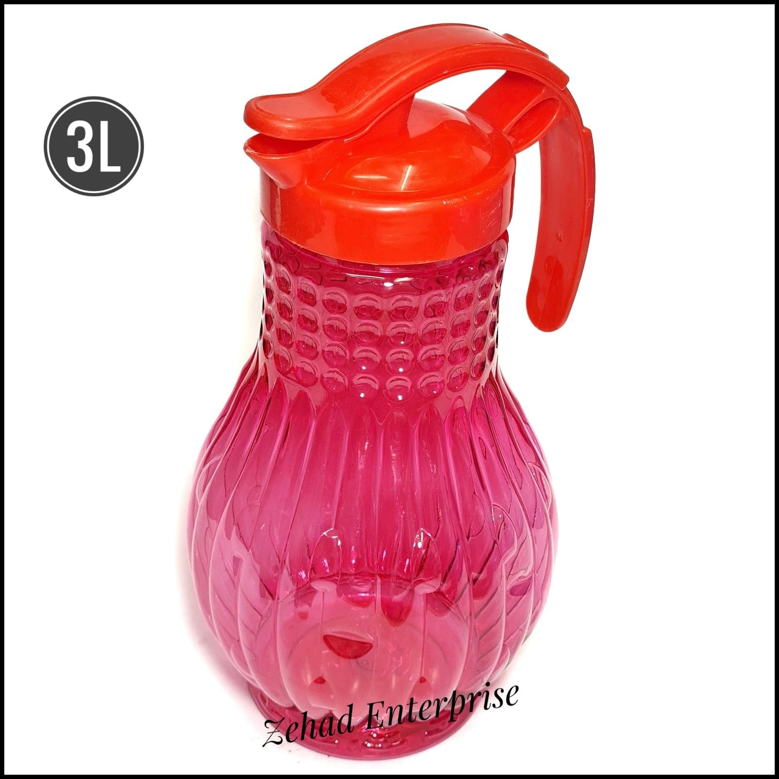 Plastic New Water Jug - 3L Multicolor