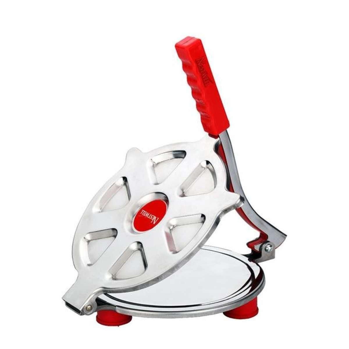 Stainless Steel Roti Puri Press - 7.5" - Silver