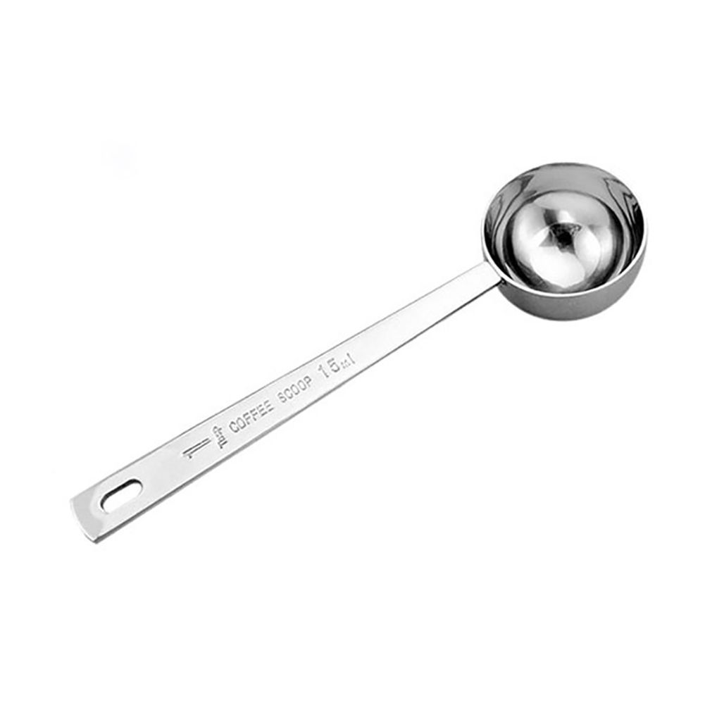 1Pc Stainless Steel Measuring Spoon Tea Coffee Powder Measure Cooking Scoop