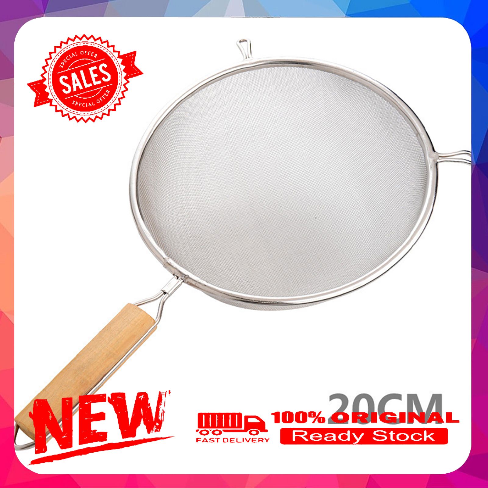 Filter Multi-function Sturdy Stainless Steel Kitchen Oil Durable Strainer for Home