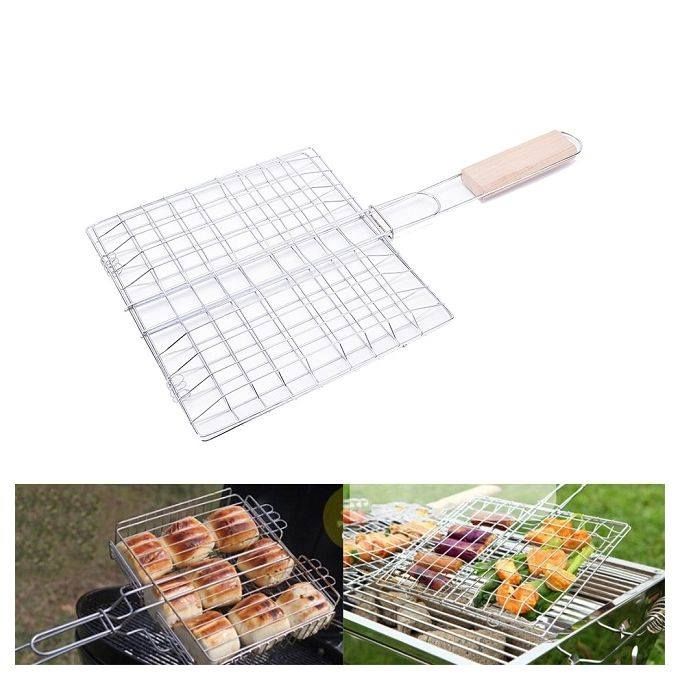 Stainless Steel BBQ Grill Maker Net - Silver