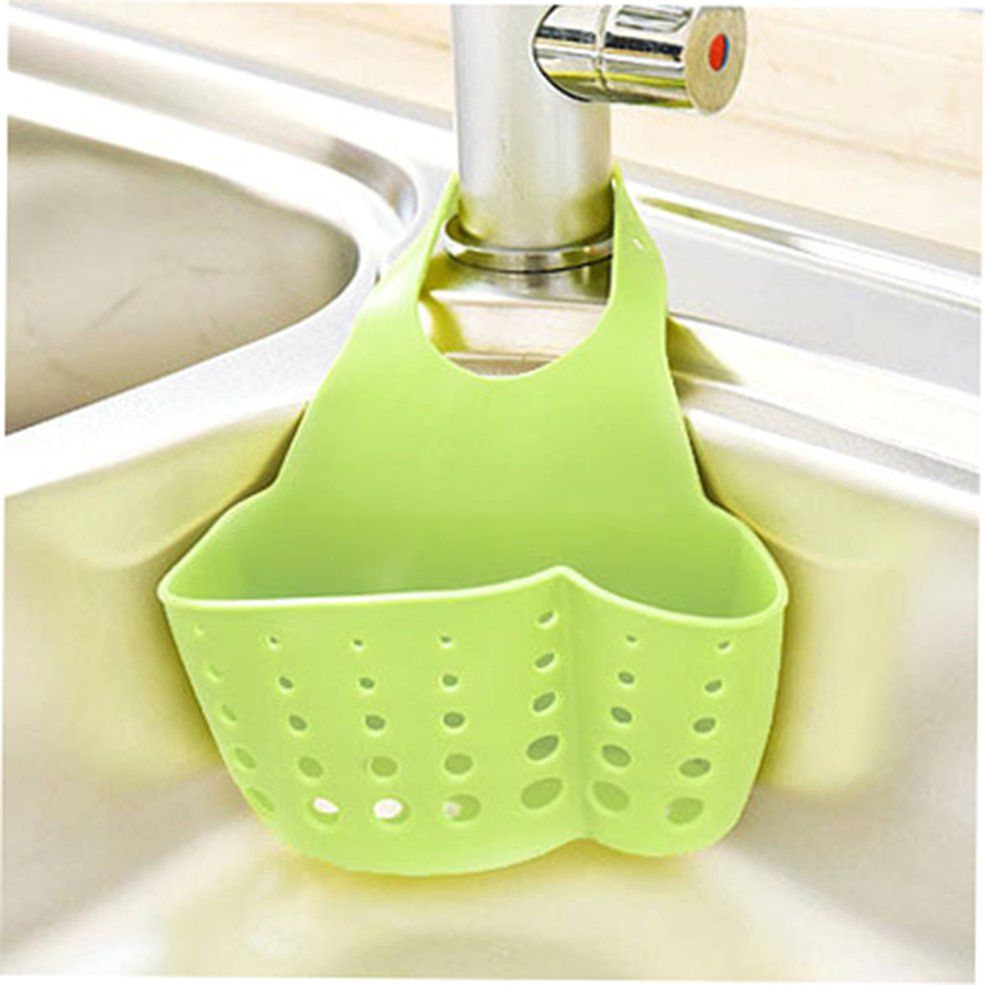 MA Sponge Drain storage Hanging basket Green household daily products-Green