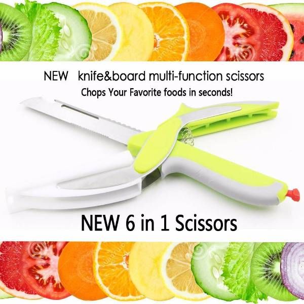 6 in 1 Smart Cutter Knife - Green
