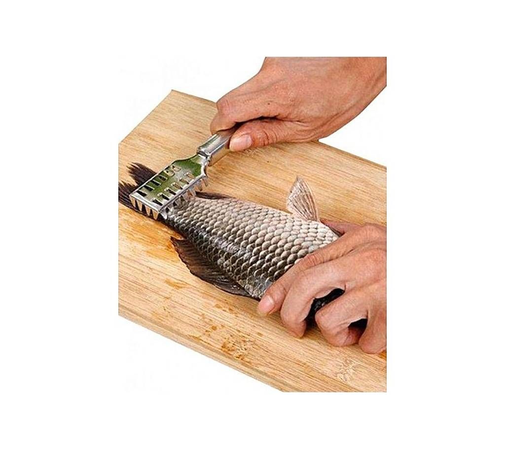 Fast Cleaning Fish Skin Scrapper - Silver