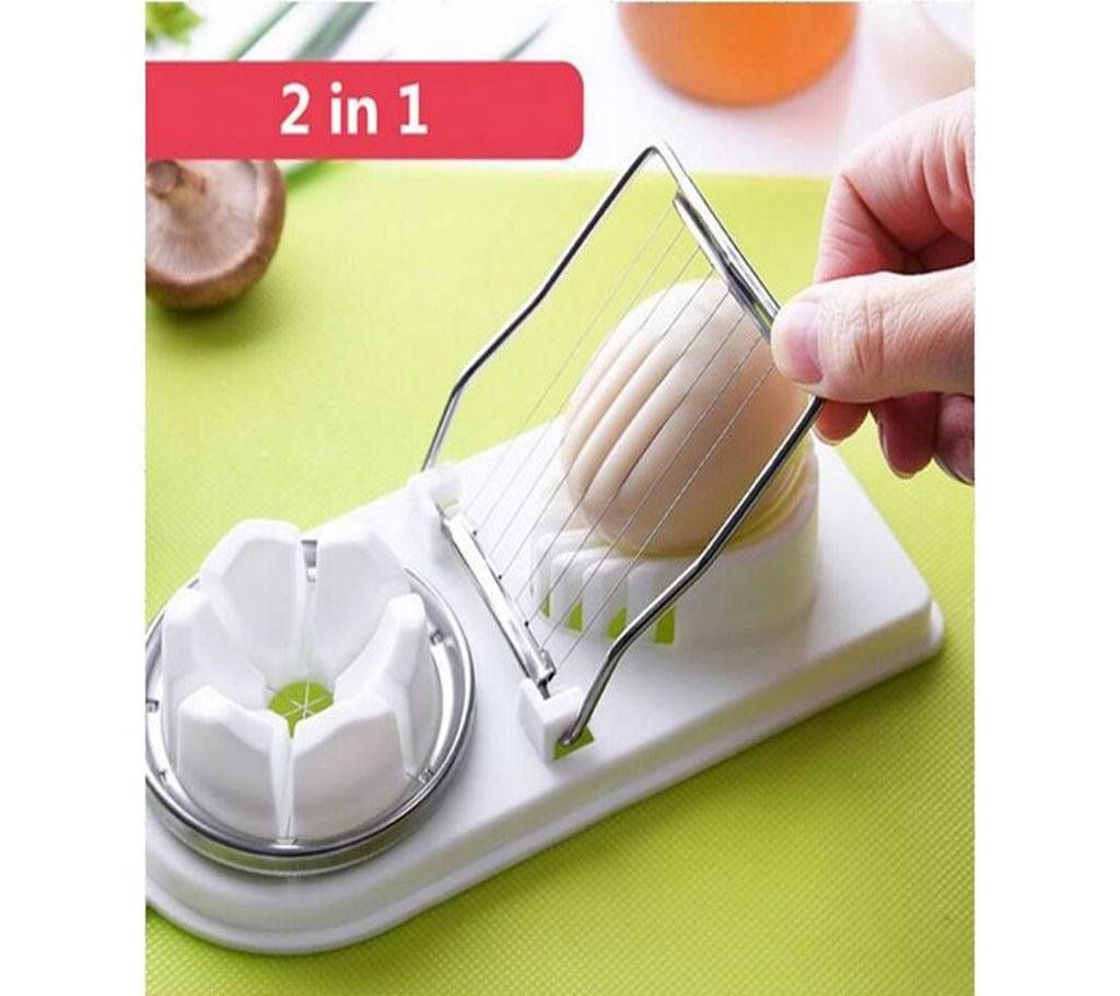 Two in One Stainless Steel Egg Slicer