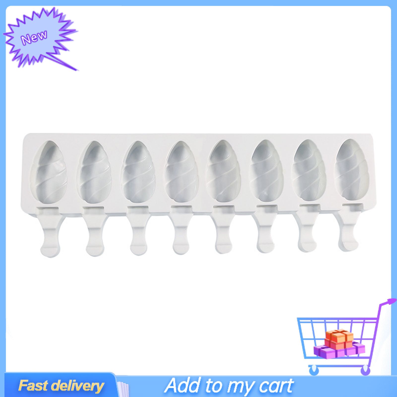 Ice Cream Mold Irregular Shape with Cover Food Grade Silicone New Style Jelly Form Mould for Kitchen