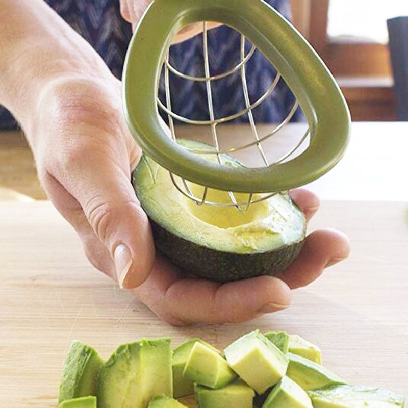 Avocado Slicer Stainless Steel Avocado Cutter Creative Fruit Vegetable Tools Pulp Separator Kitchen Gadgets-