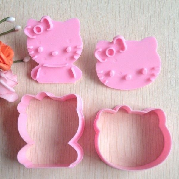 Bakeware mould Hello kitty shape Cake mold sugar Arts set Fondant Cake tools cookie cutters 2pcs/set
