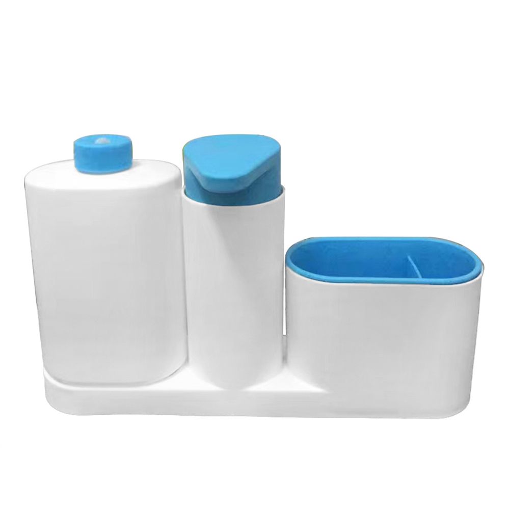 3 in 1 Multi-function Liquid Soap Dispenser Detergent Storage Rack Holder Box