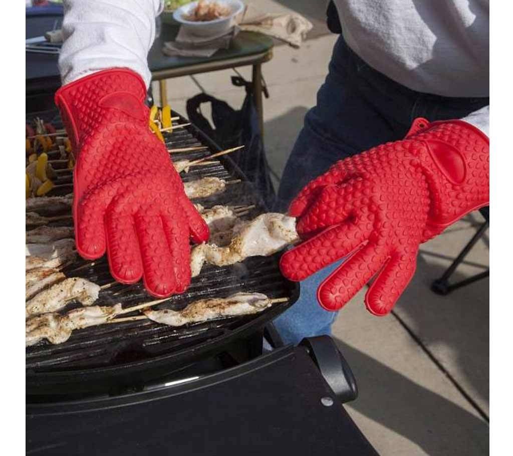 BBQ Oven Silicon Gloves