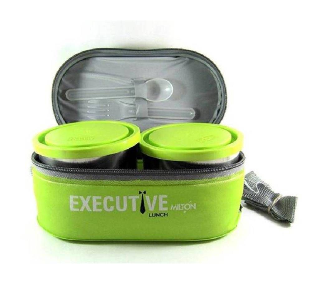 Orginal Milton Executive Lunch Box 2 Steel &1 Microwave Safe Plastik Box