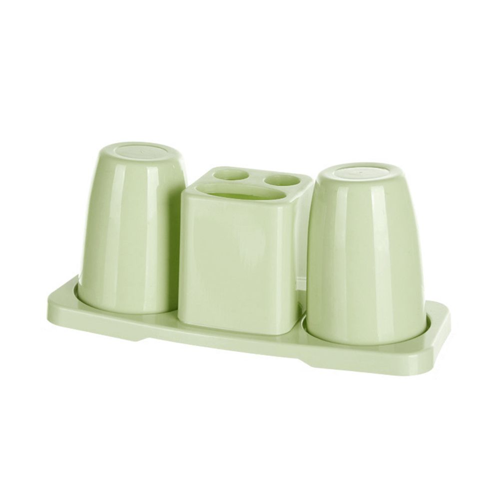 Double Toothbrush Cups Toothpaste Holder Set with Stand Bathroom Organizer Rack