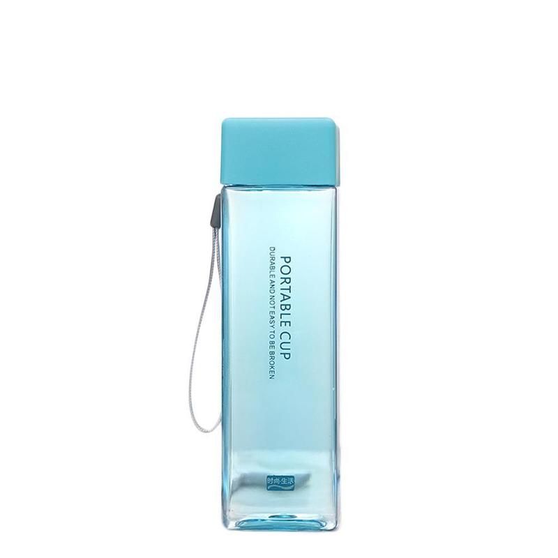 500ml Transparent Milk Water Bottle Drinkware Shaker Sports Square Milk Water Juice Bottle For Outdoor Climbing Camping Travel