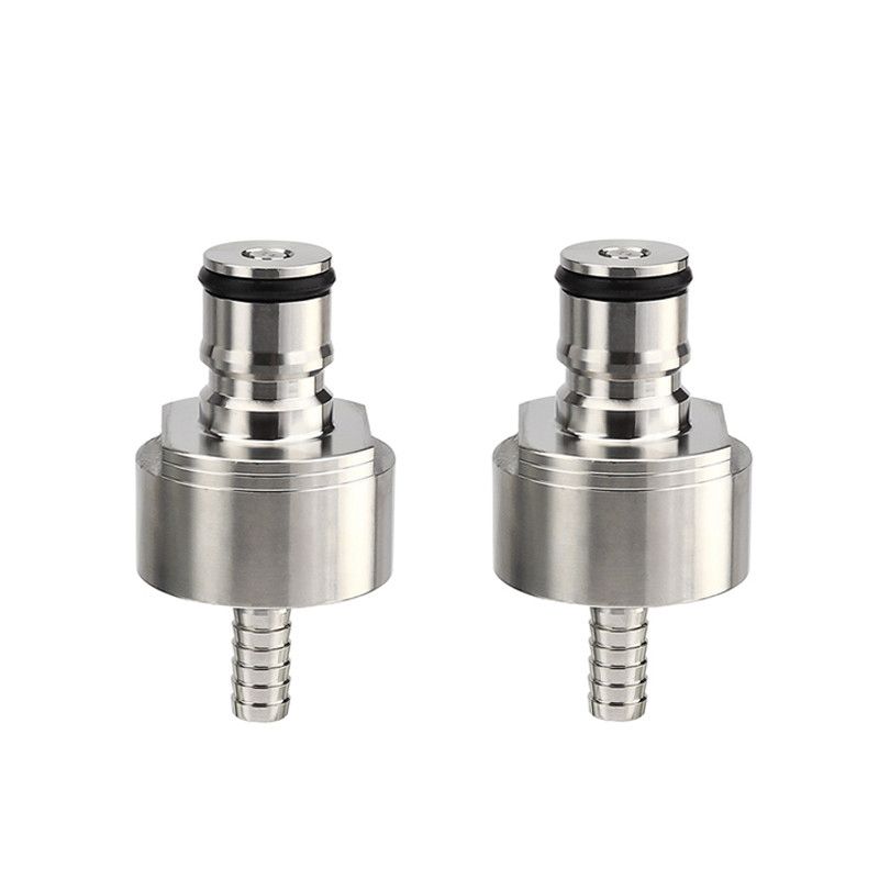 2Pcs/Lot 304 Stainless Steel Carbonation Cap 5/16 Inch Barb, Ball Lock Type, Fit Soft Drink PET Bottles, Homebrew Kegging ， Carbonation Cap