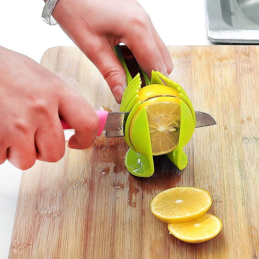 Hand-held Fruit Slicer Multi-function Cutter Tool Shreadders Lemon Cutting Holder Cooking Tools Kitchen Accessories-