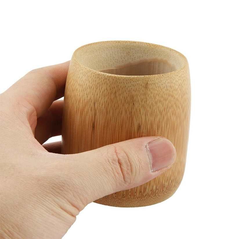 Tea Cup Natural Pure Bamboo Handmade No Paint Eco-friendly Water Cups for Rinsing Mug