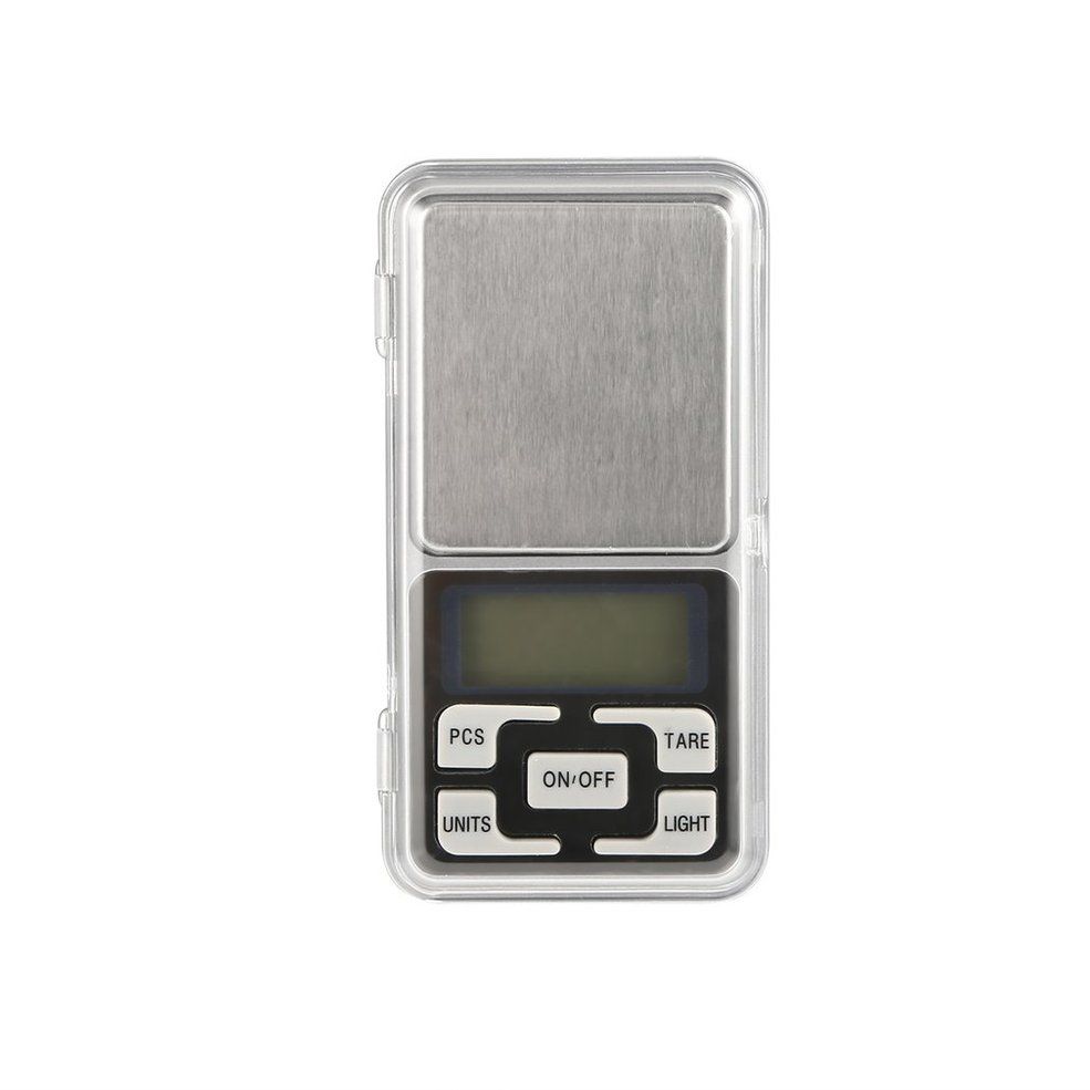 Stainless steel 500g 0.1g Digital Electronic LCD Jewelry Pocket Weight Scale - silver