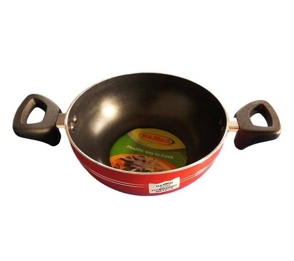 Hamko HA12-01 (TH Wokpan with Glass Lid Red-20 CM)