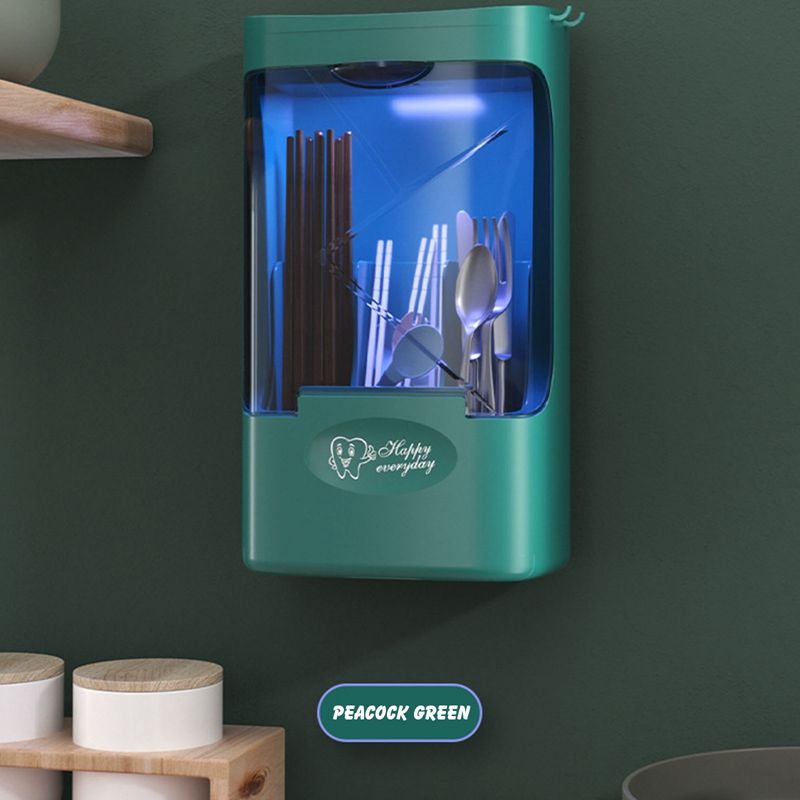Kitchen Household Dustproof Chopsticks Tube Wall Mounted Air Dryer Chopsticks Cage Tableware Storage Rack