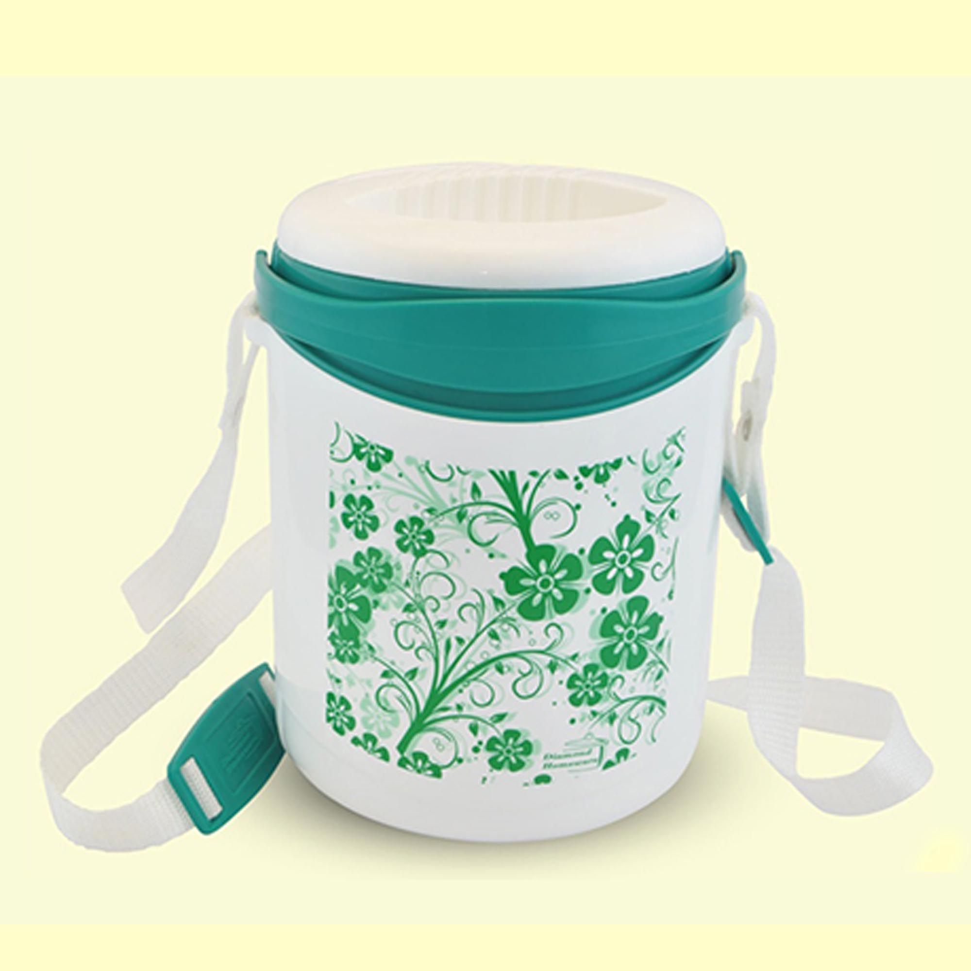 Hotpot 4 Bowl Layer Hot Tiffin Carrier Stelo, Diamond Hotpot, (Color-WHGR) Hotpot  Box