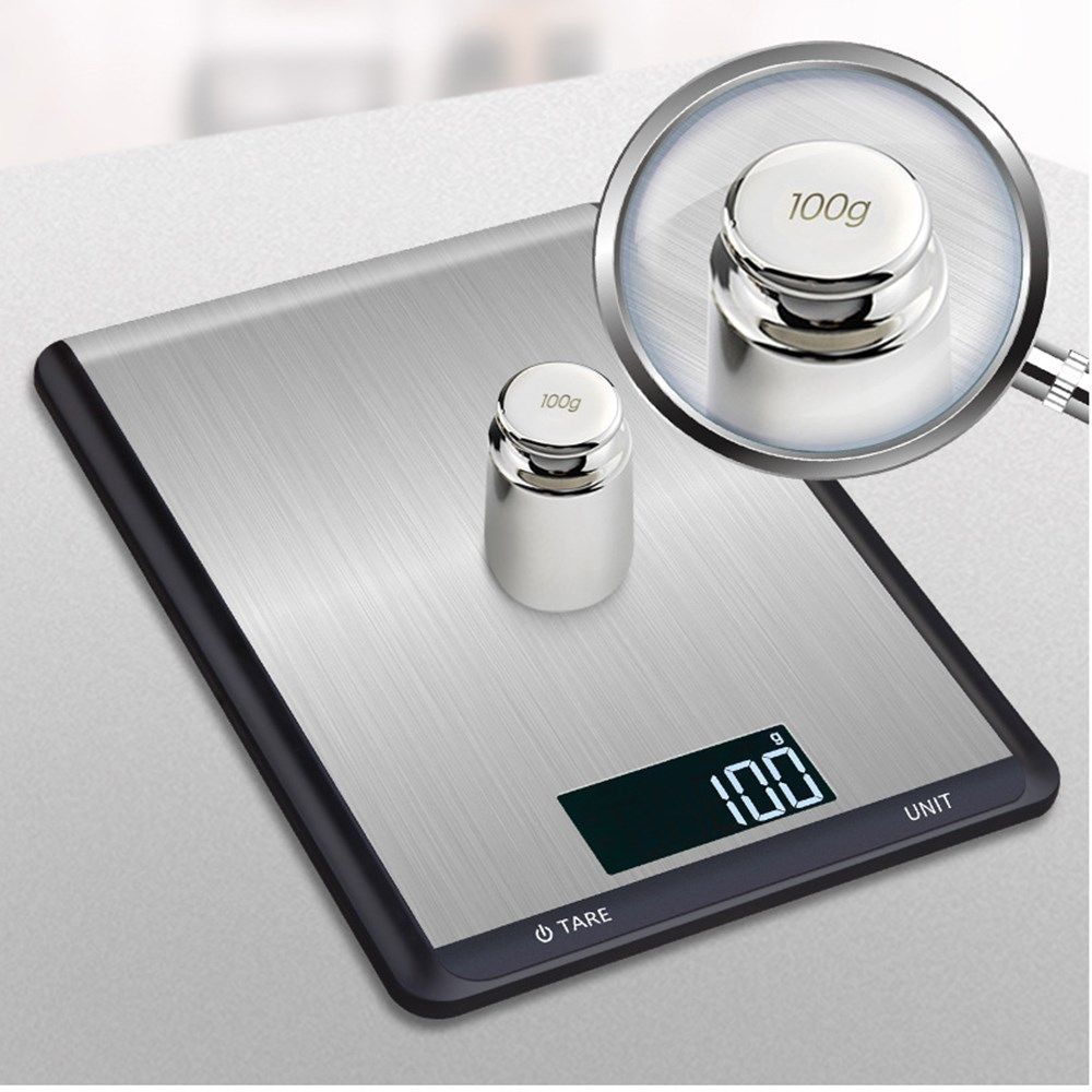15Kg/10kg/5kg/ 1g Digital Kitchen Scale  Food Diet Scales Slim Stainless Steel Steelyard Weighing Balance for Jewelry 40%off