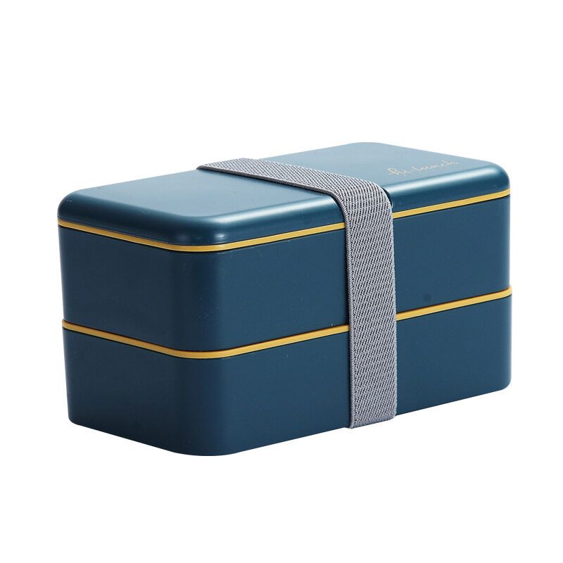Panda Online 1200ml Japanese 2 Layer Lunch Box Bento Box Microwave Food Storage Container Portable Food Jar